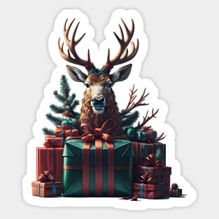 Reindeer gifts Sticker